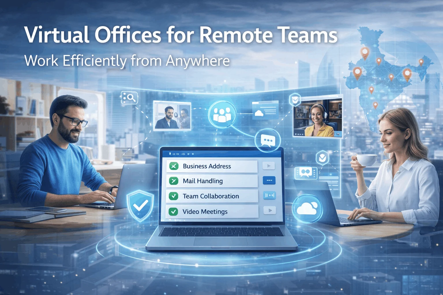 Image Mar 25, 2026, 01_26_37 PM (1) Virtual offices for remote teams showing collaboration tools, business address, and video meetings connecting distributed professionals